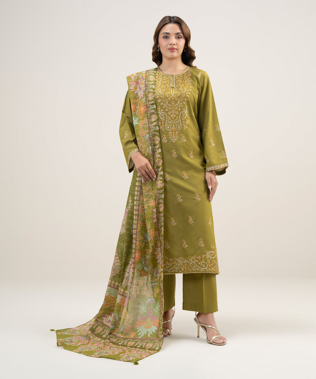 Printed Zari Lawn Dupatta