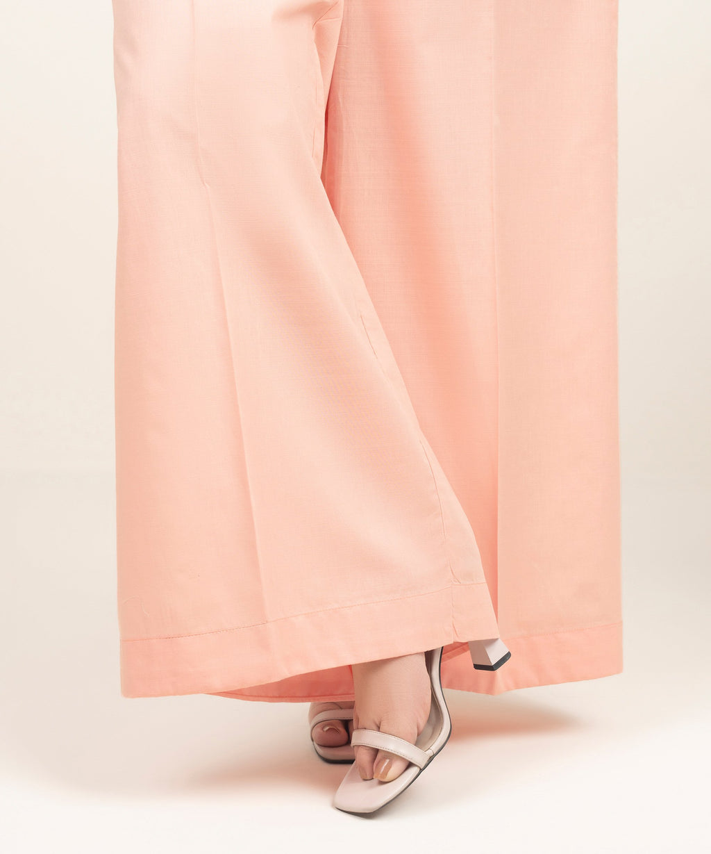 Solid Cambric Flared Pants