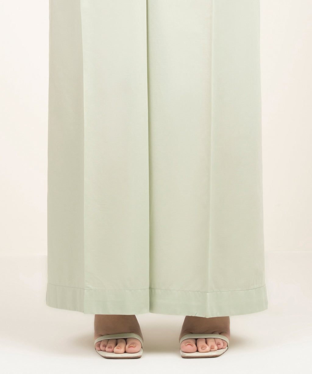 Solid Cambric Flared Pants