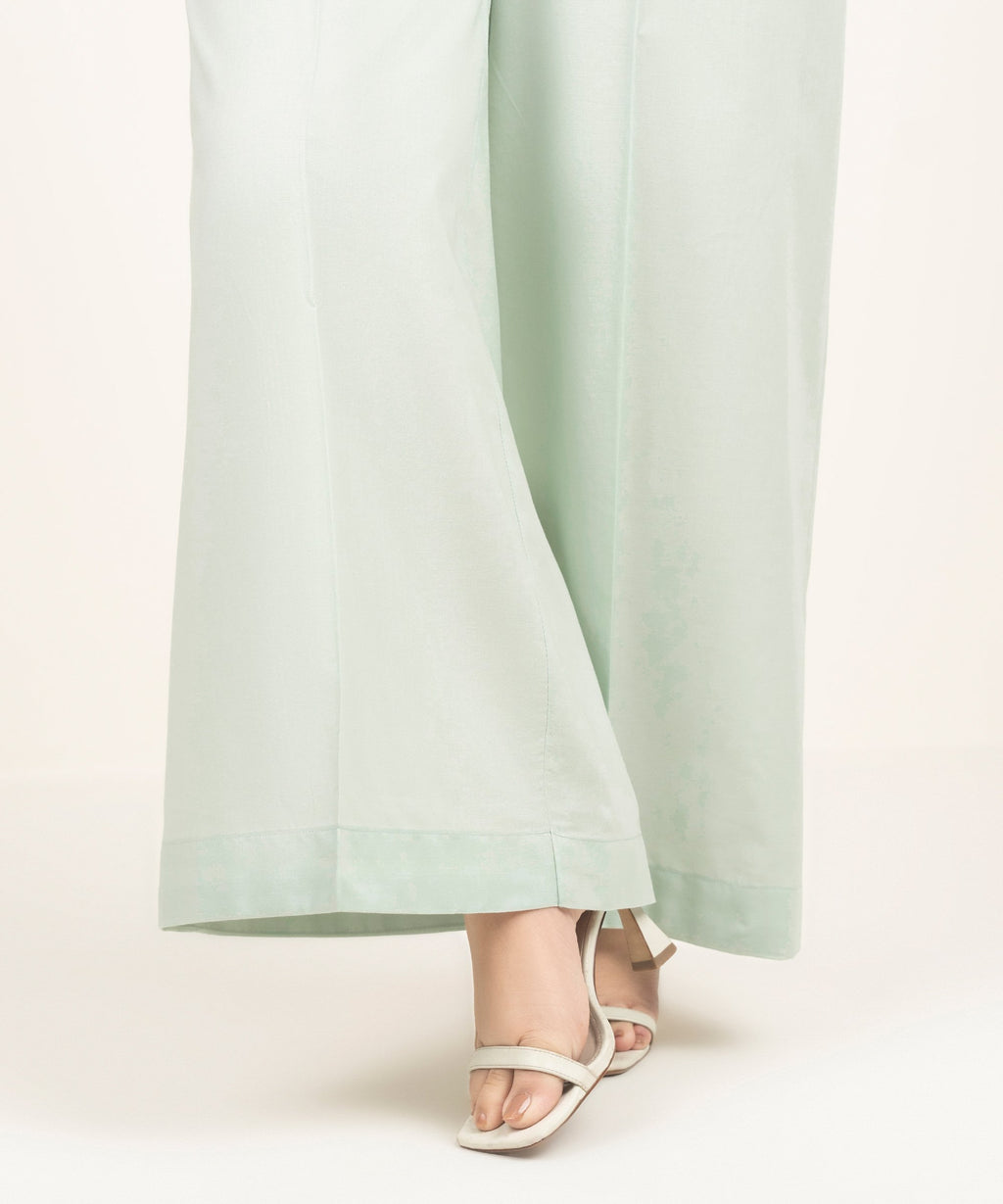 Solid Cambric Flared Pants
