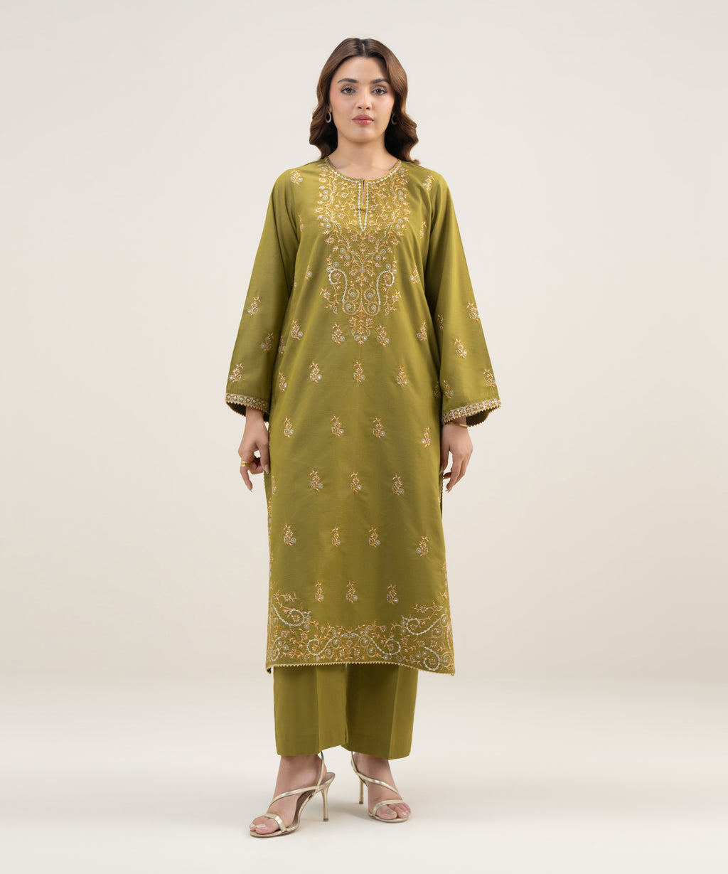 Embroidered Zari Lawn Shirt