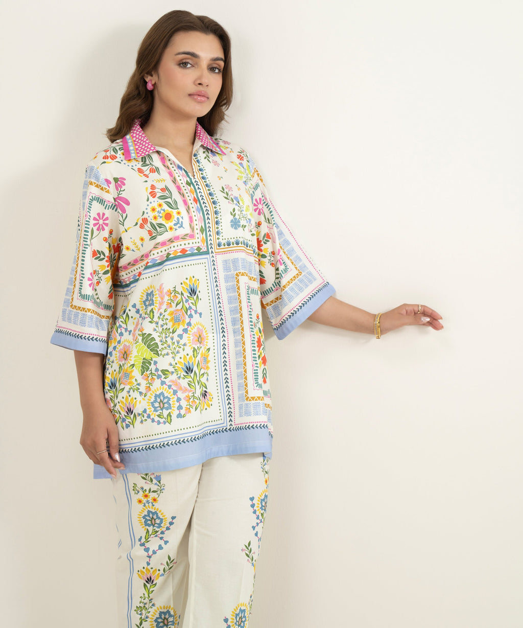 Printed Cotton Viscose Shirt