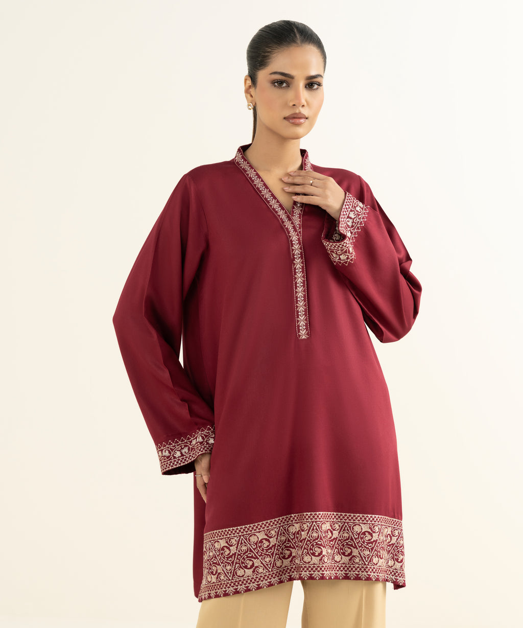 Embroidered Linen Viscose Shirt