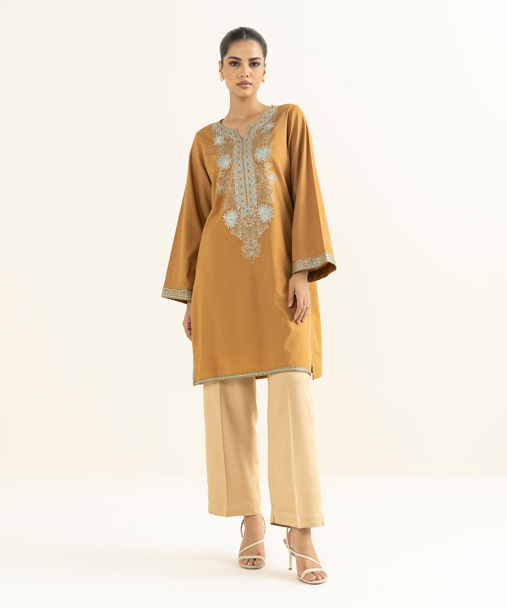 Embroidered Linen Viscose Shirt