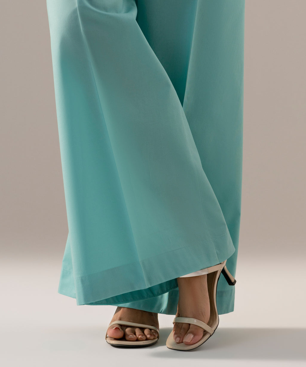 Solid Cambric Flared Pants