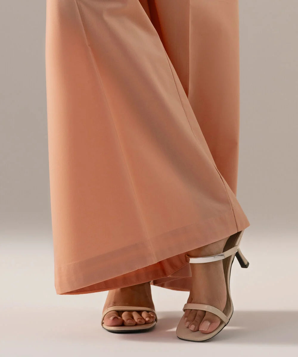Solid Cambric Flared Pants