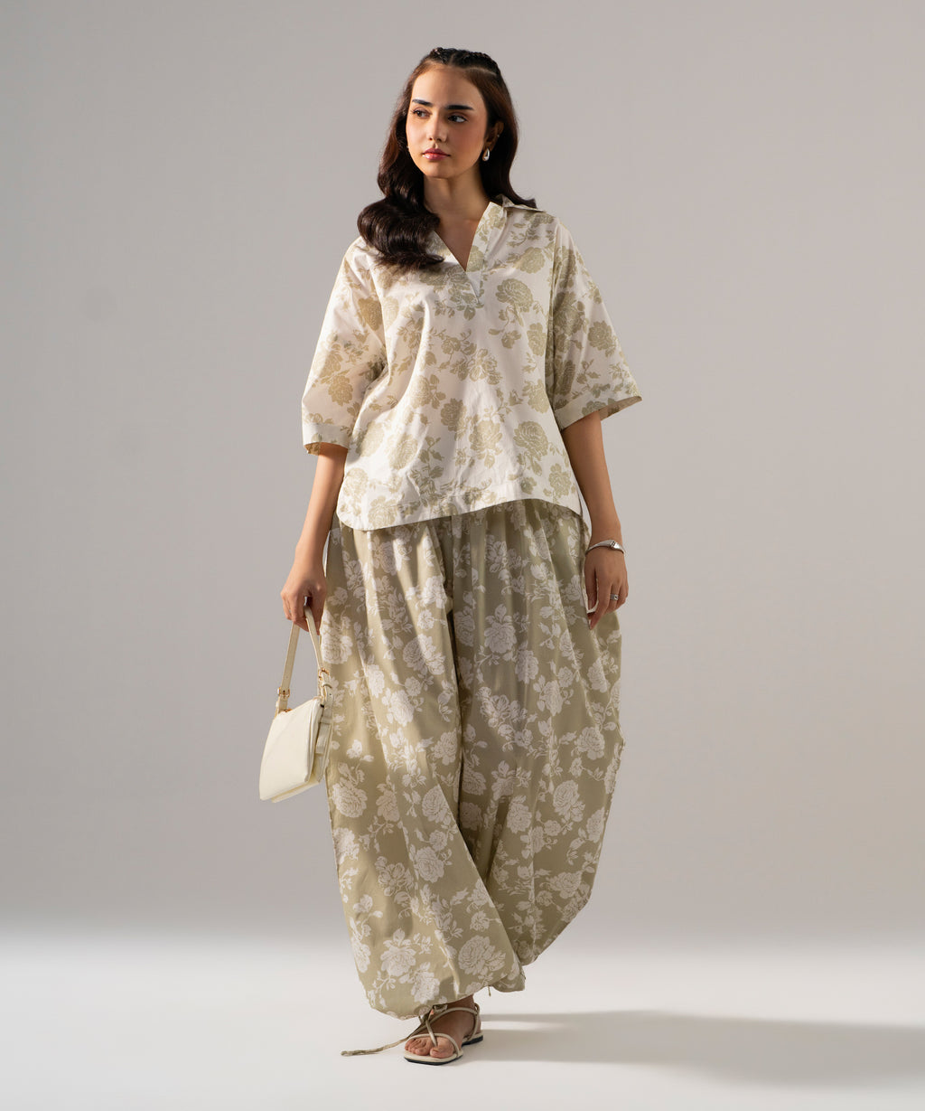 Printed Poplin Top
