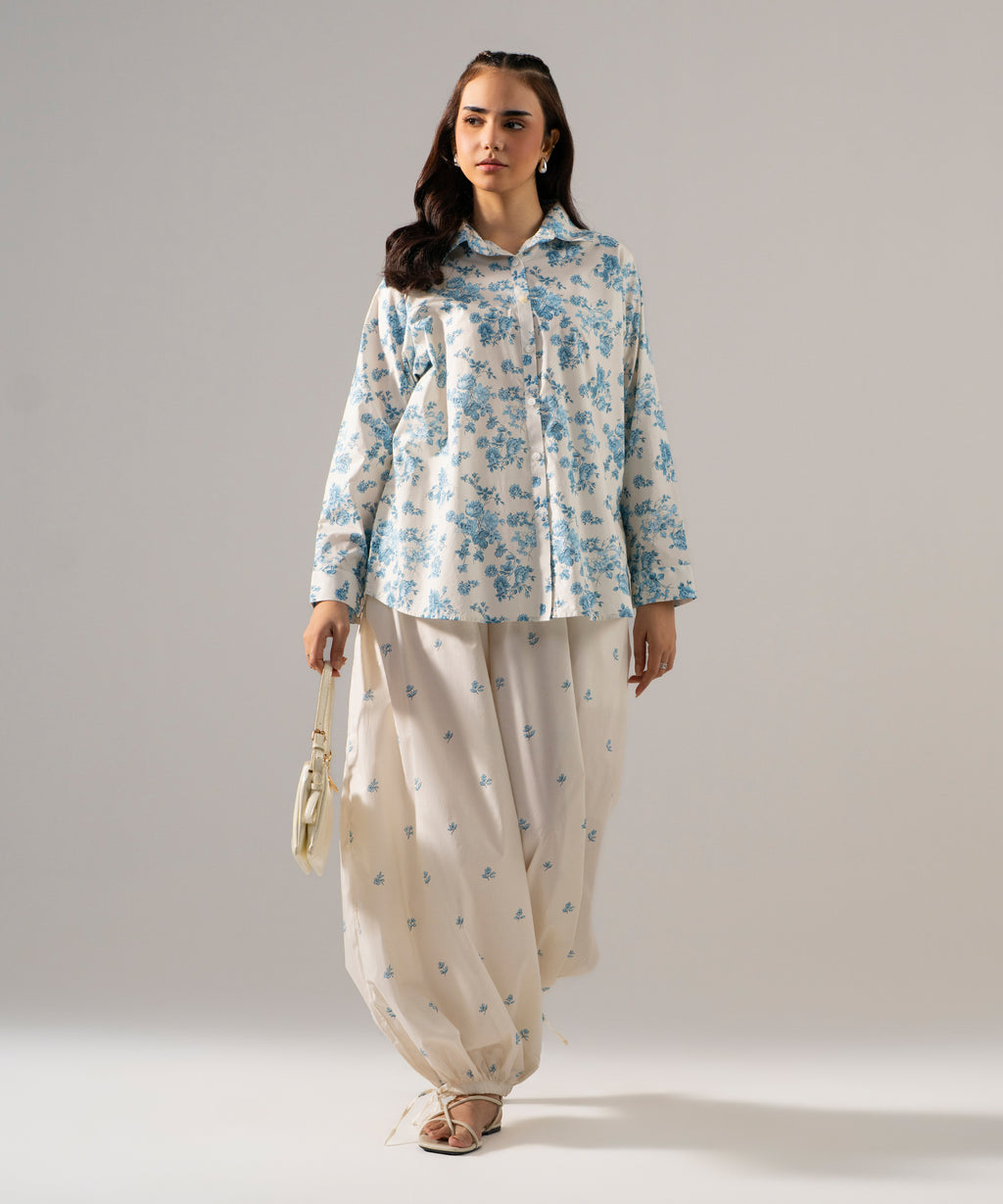 Printed Poplin Top