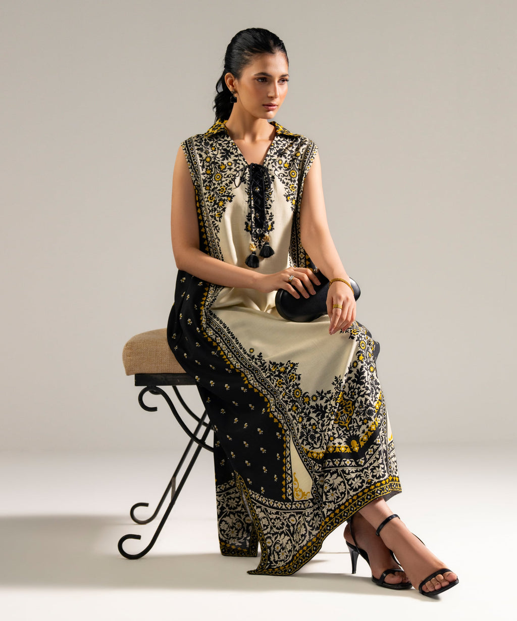 2 Piece - Printed Cotton Viscose Suit