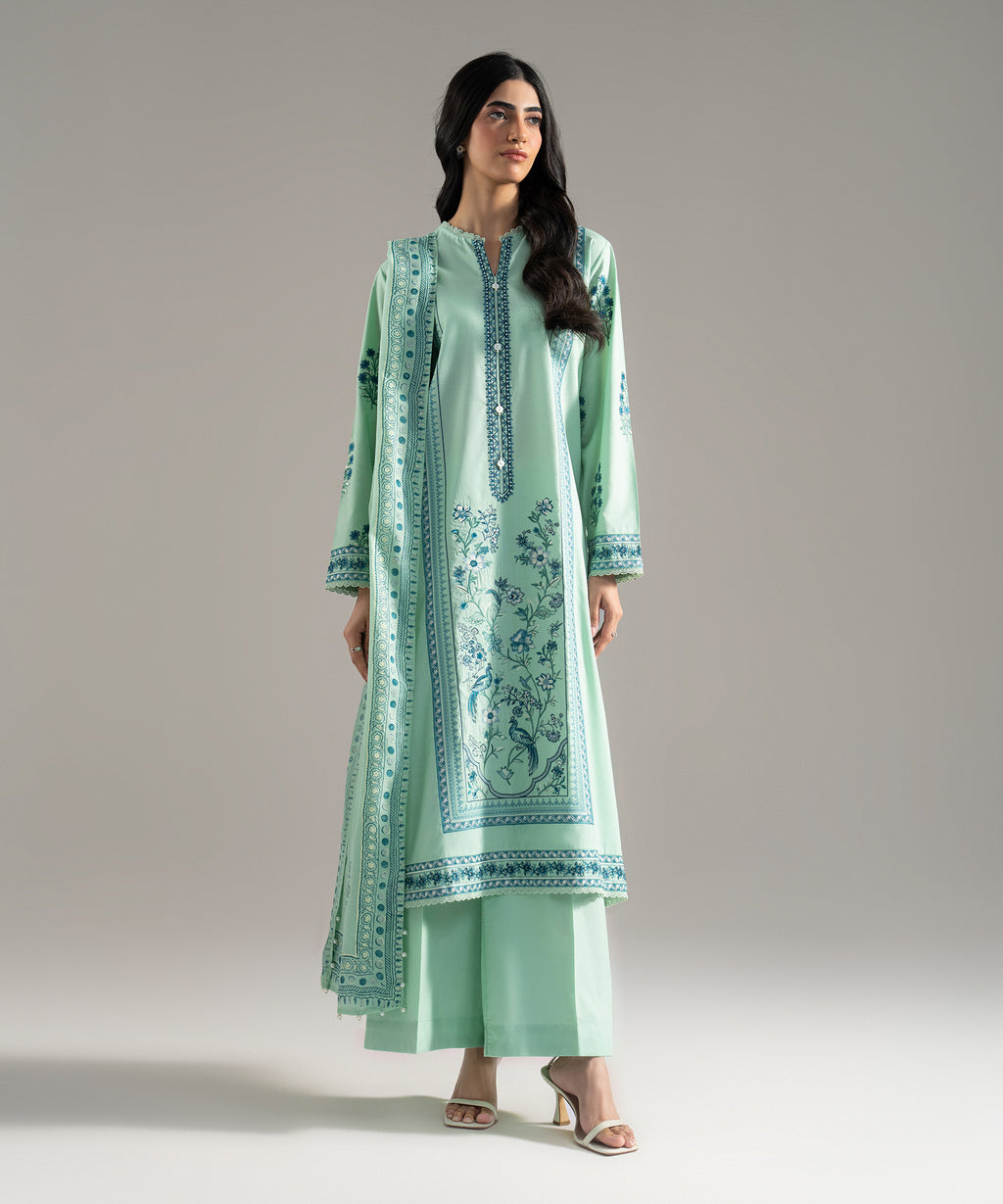 Block Printed Voile Dupatta
