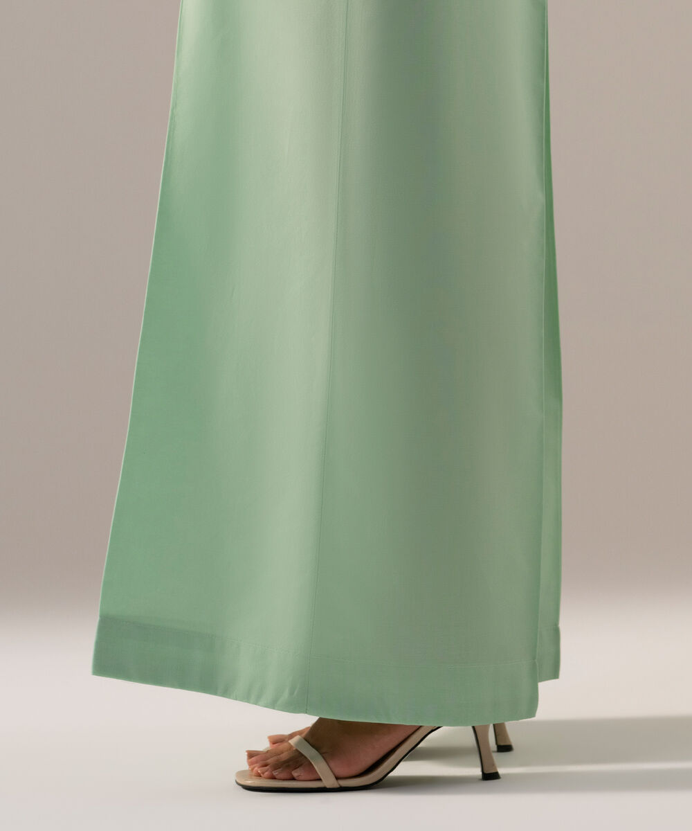Solid Cambric Flared Pants