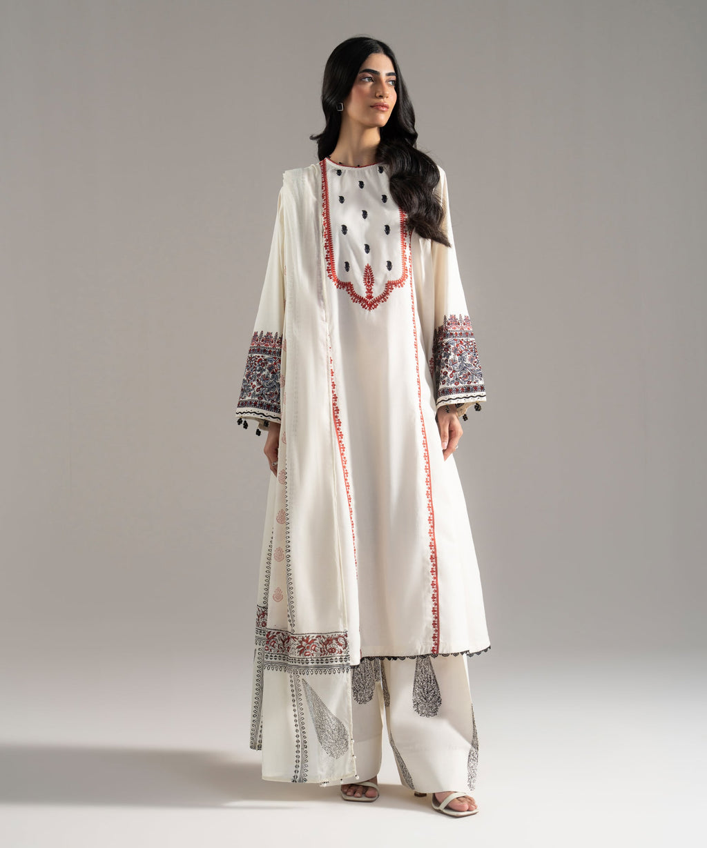 Block Printed Voile Dupatta