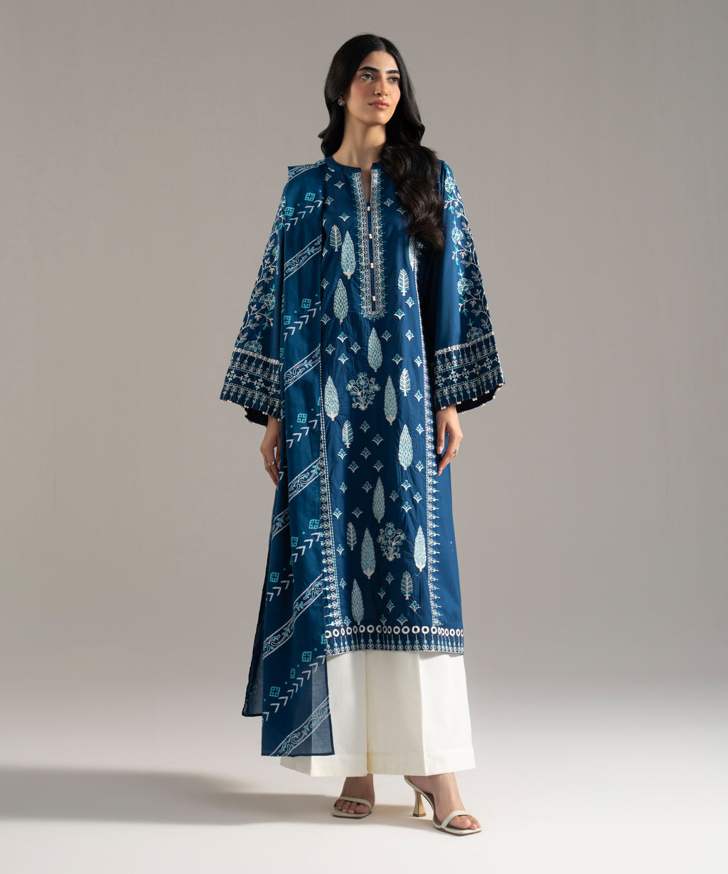Block Printed Voile Dupatta