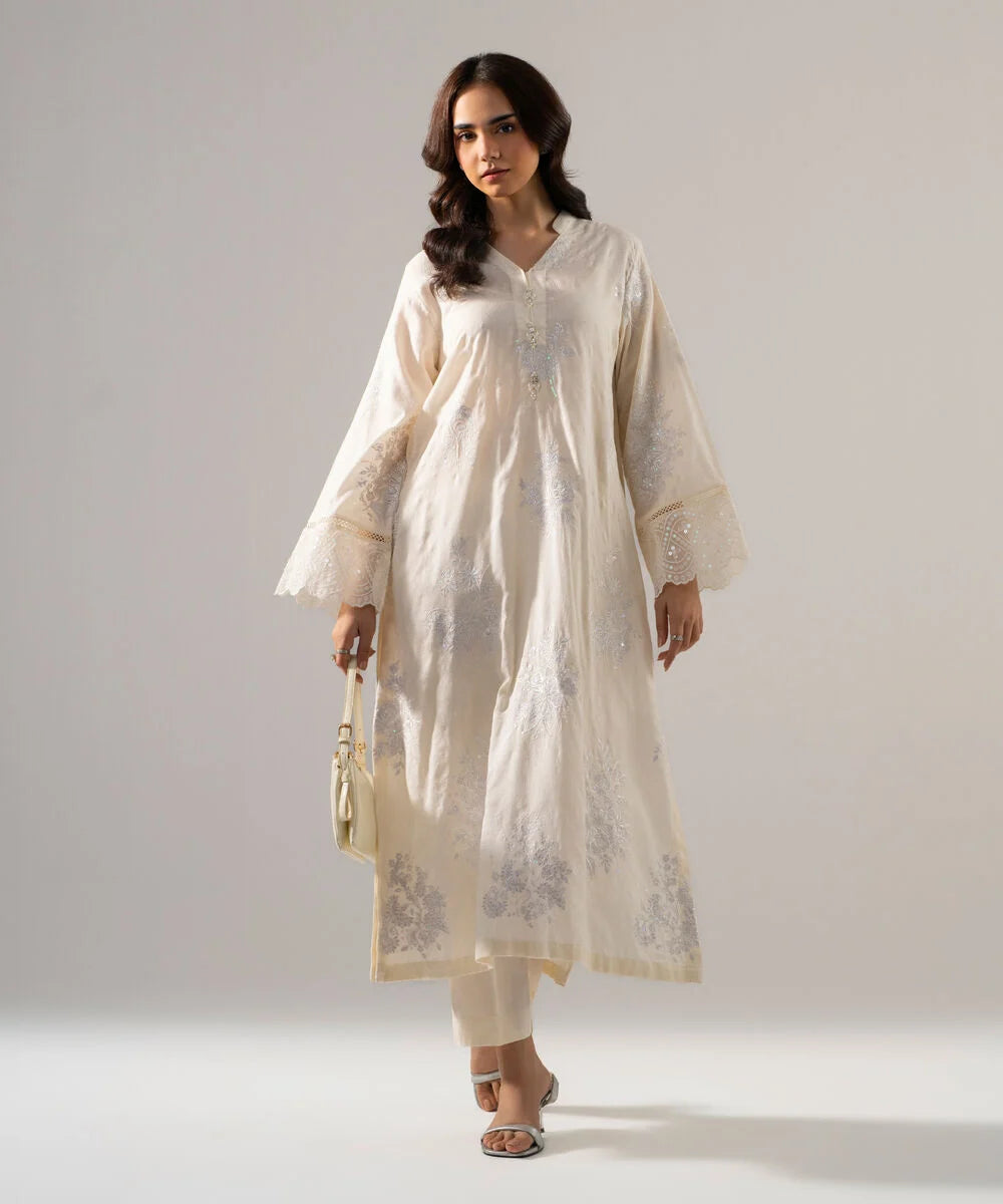 2 Piece - Embroidered Jacquard Suit