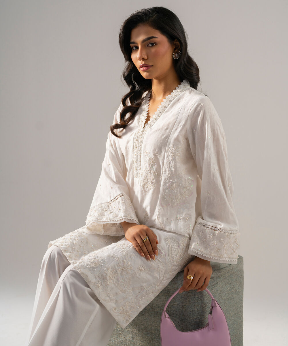 2 Piece - Embroidered Jacquard Suit