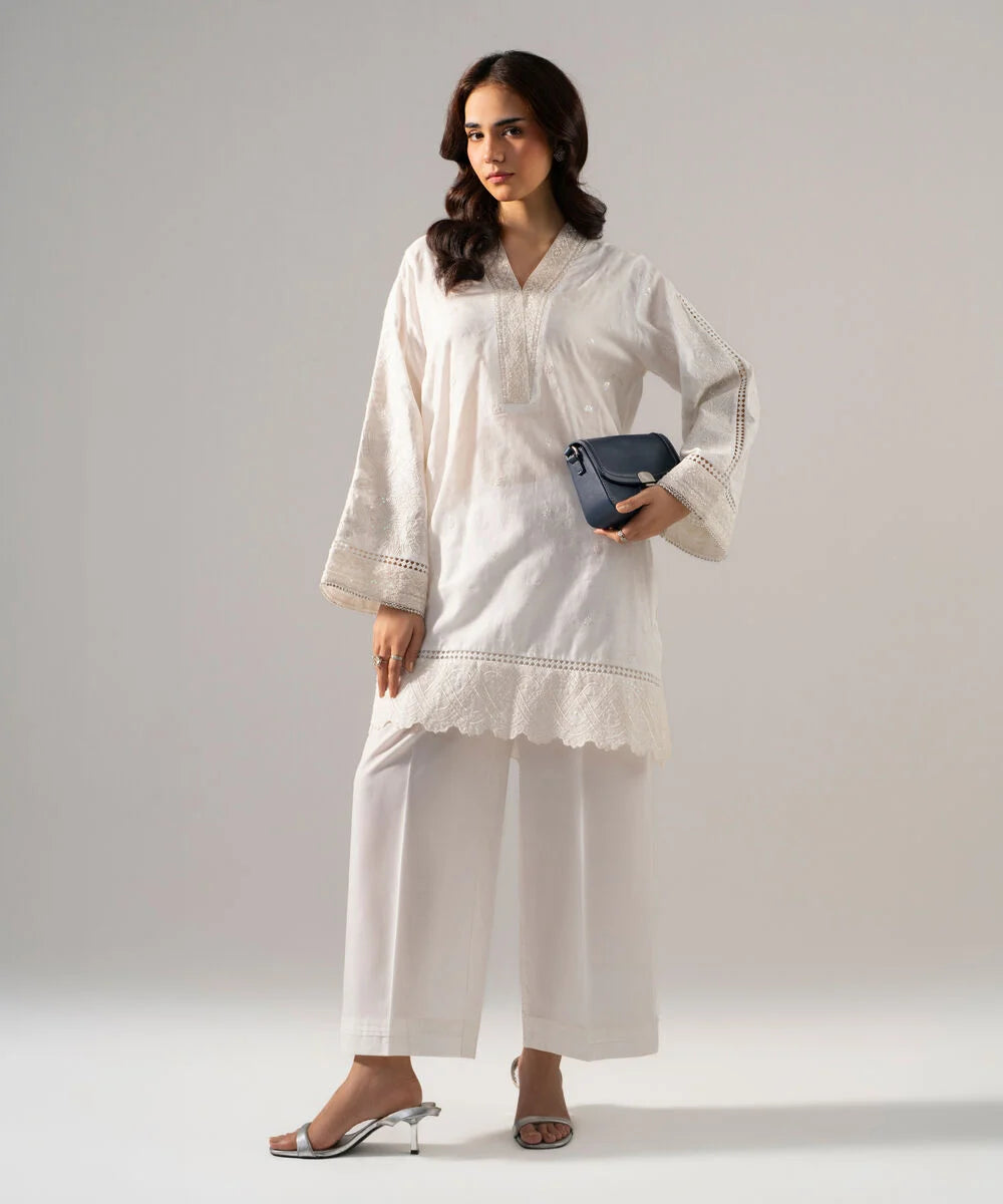 2 Piece - Embroidered Jacquard Suit