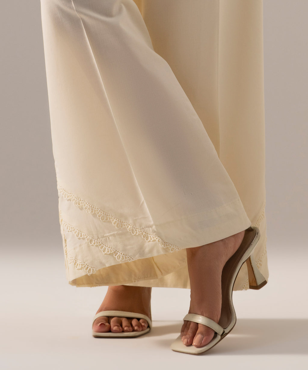Solid Cambric Flared Pants