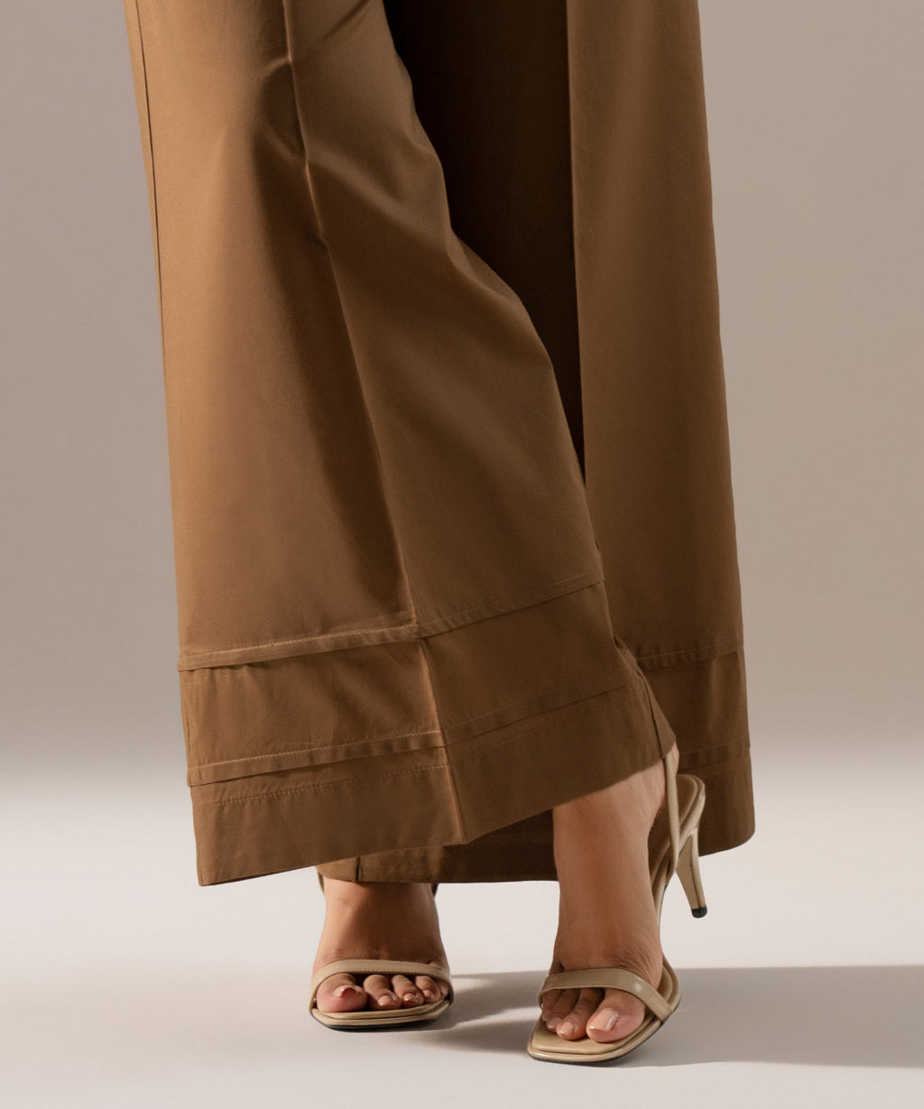 Solid Cambric Flared Pants