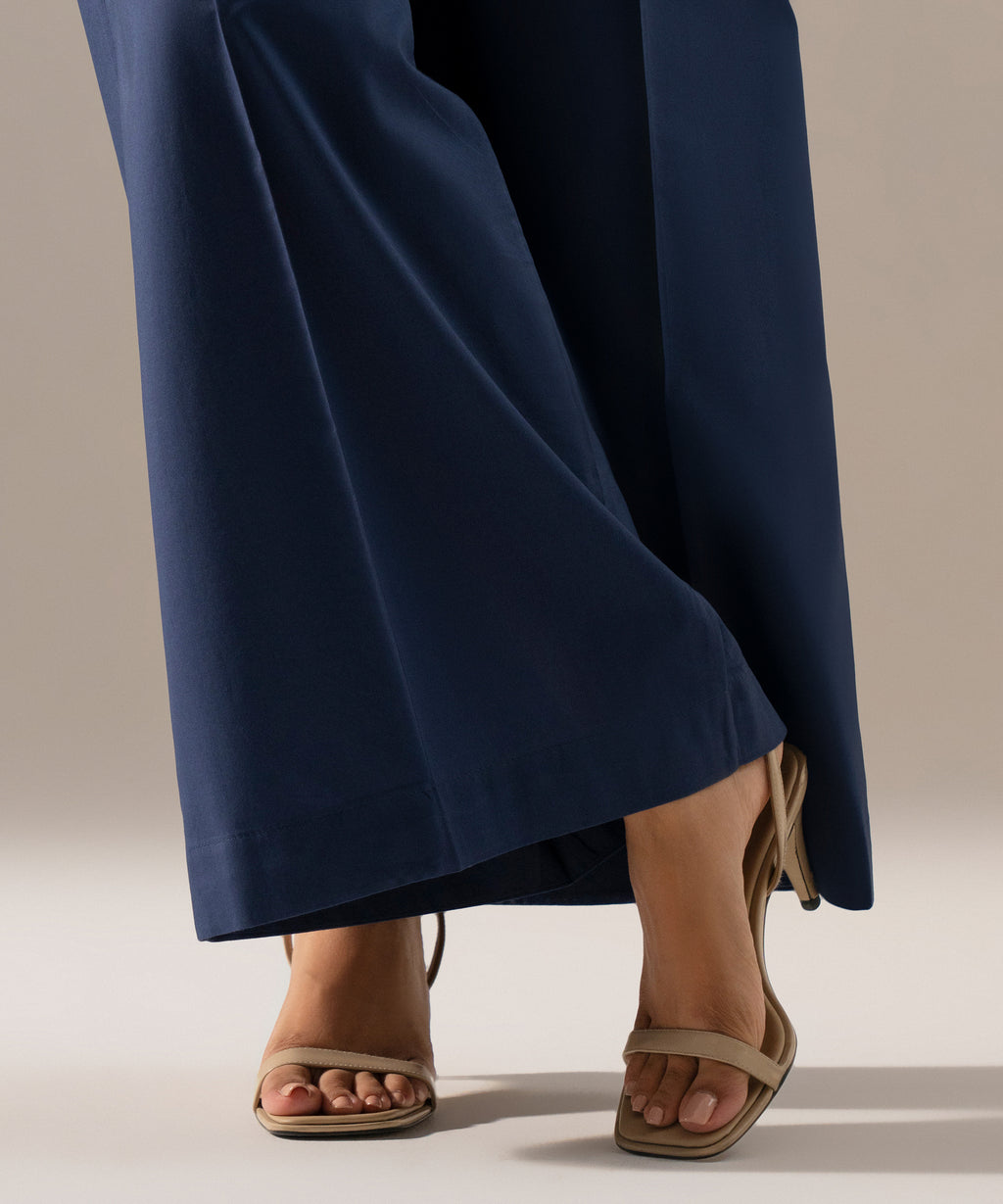 Solid Cambric Flared Pants