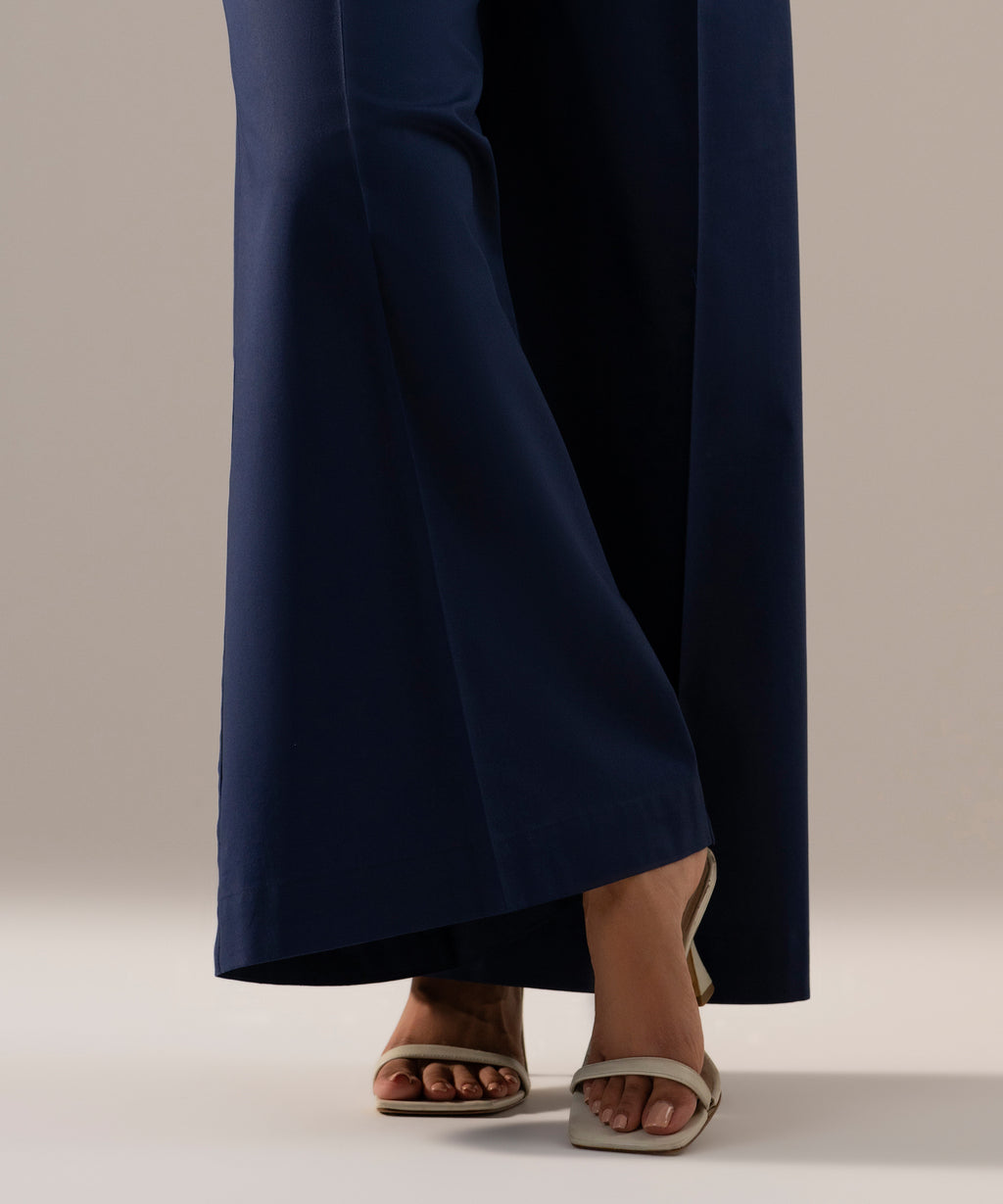 Solid Cambric Flared Pants
