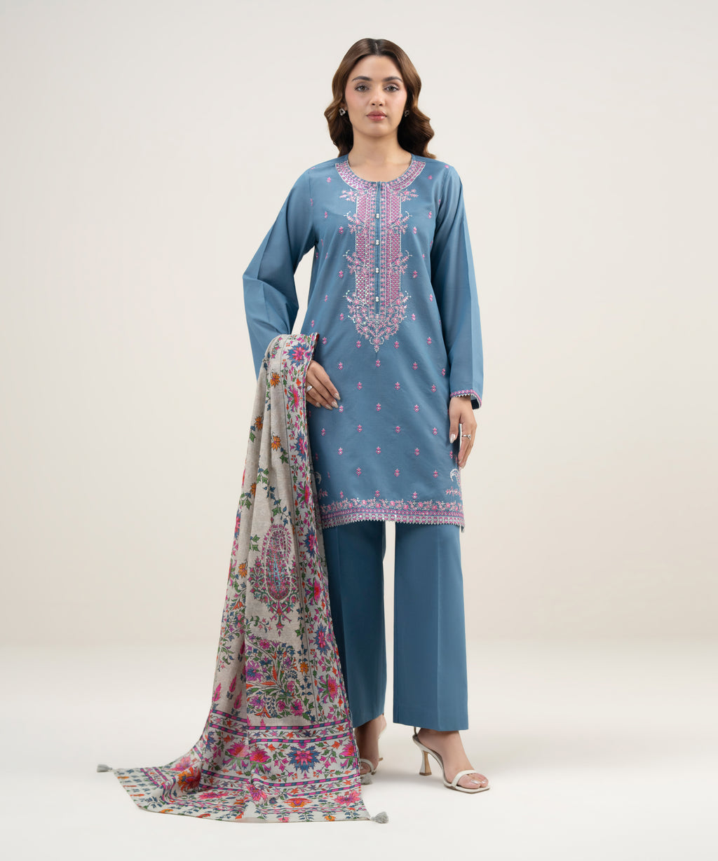 Printed Zari Lawn Dupatta