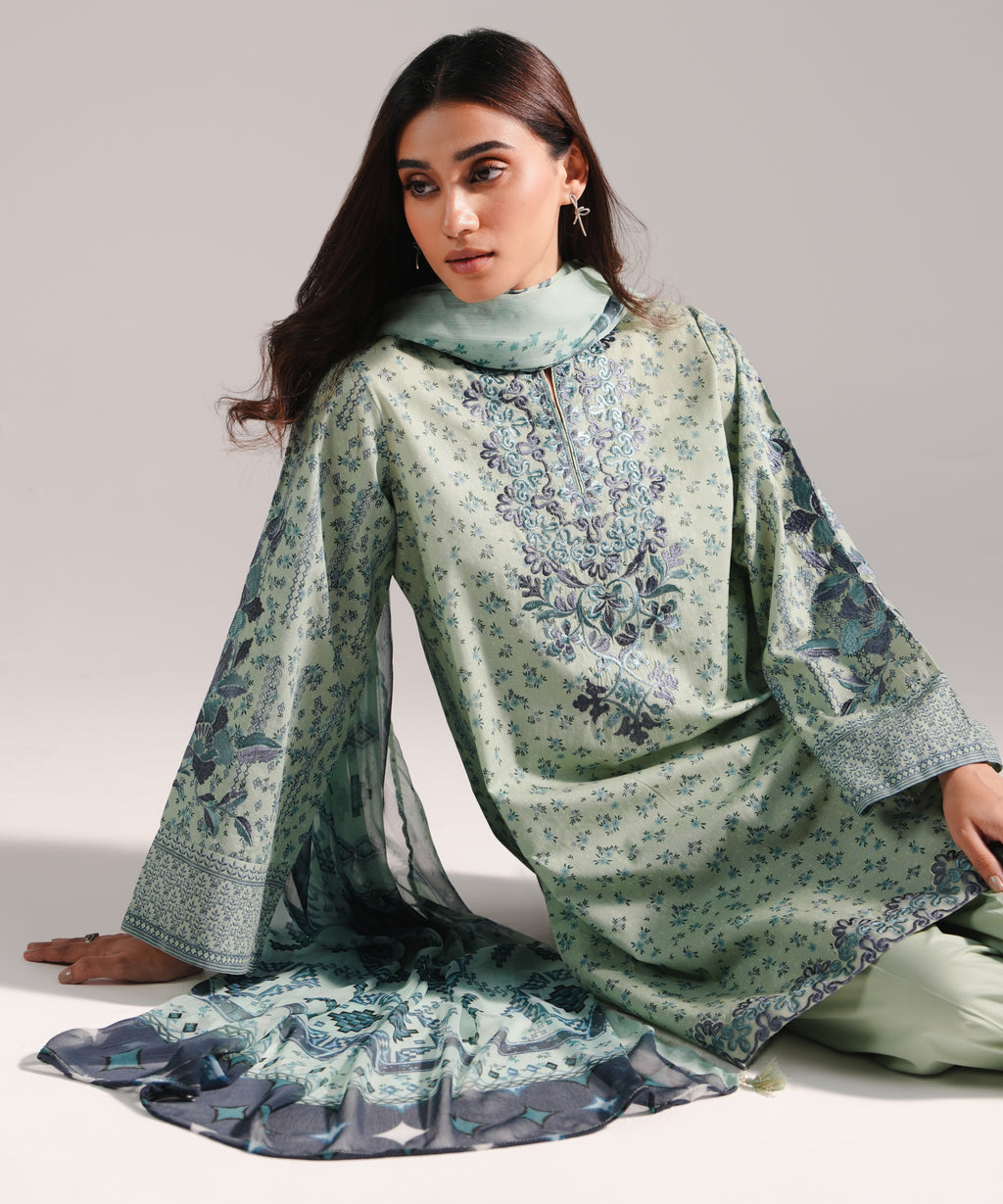 3 Piece - Printed Lawn Suit