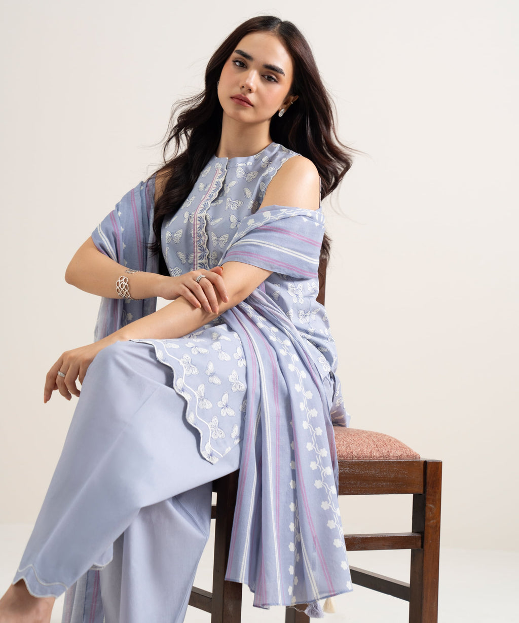 WOMEN 3PCS UNSTITCHED NEMB SUKOON