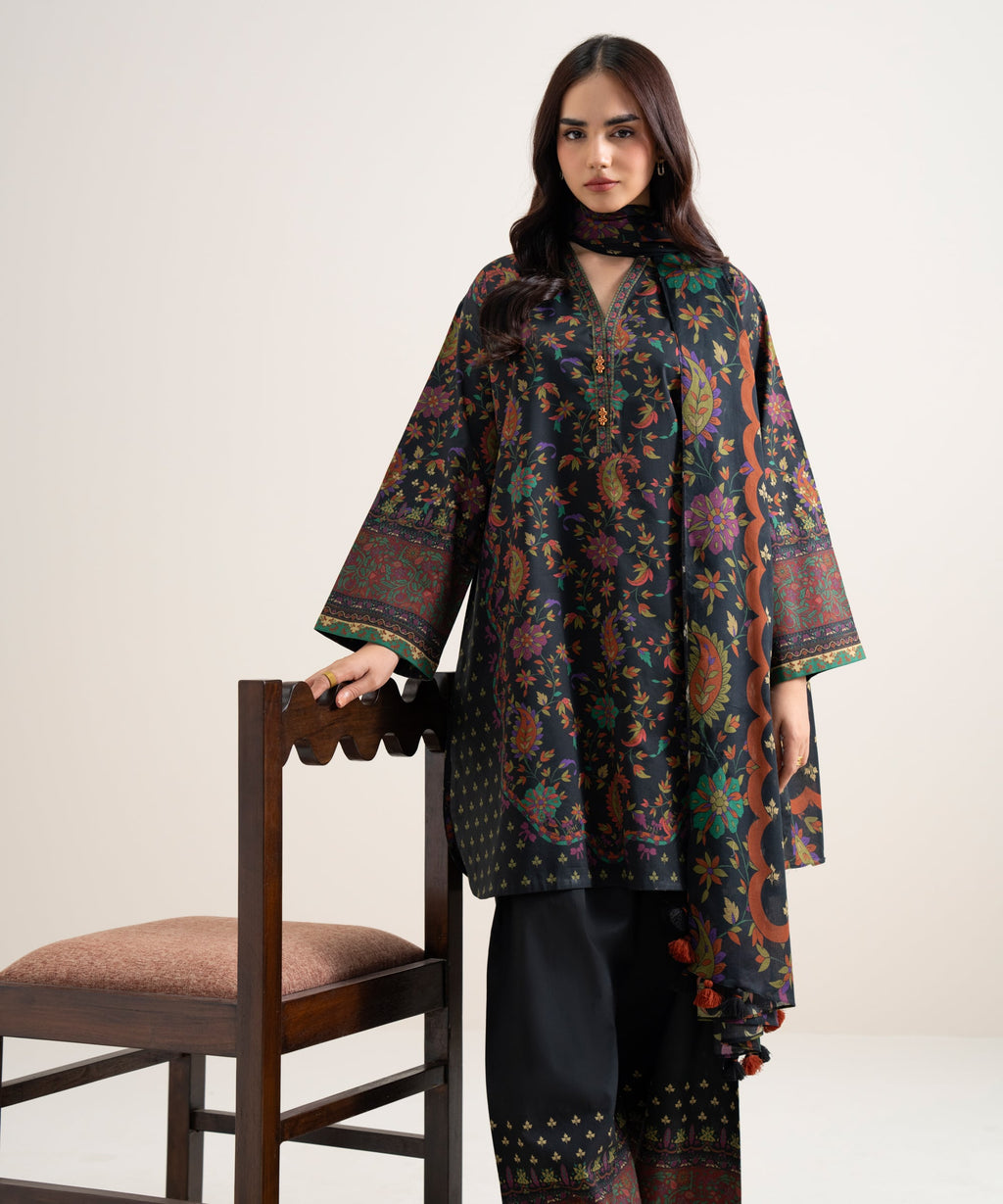WOMEN 3PCS UNSTITCHED NEMB SUKOON