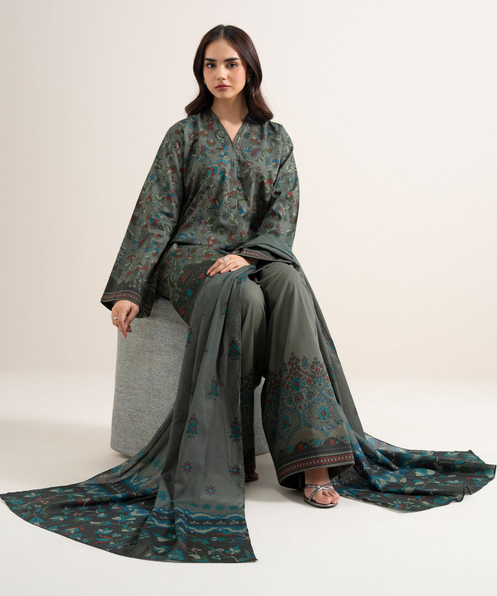 3 Piece - Printed Lawn Suit