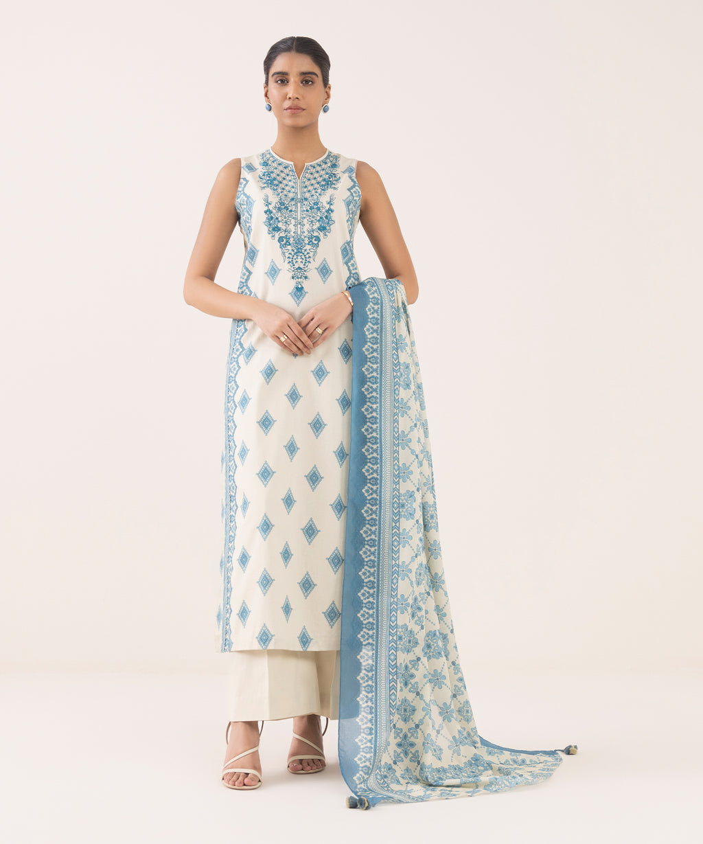 3 Piece - Embroidered Lawn Suit