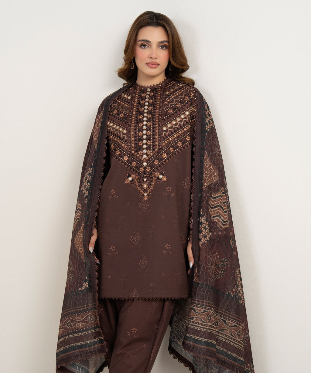 3 Piece - Embroidered Lawn Suit